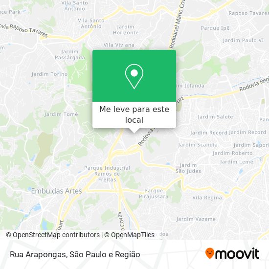 Rua Arapongas mapa