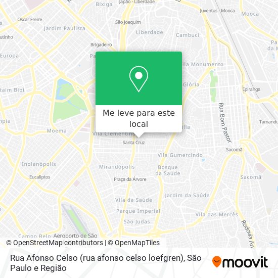Rua Afonso Celso (rua afonso celso loefgren) mapa