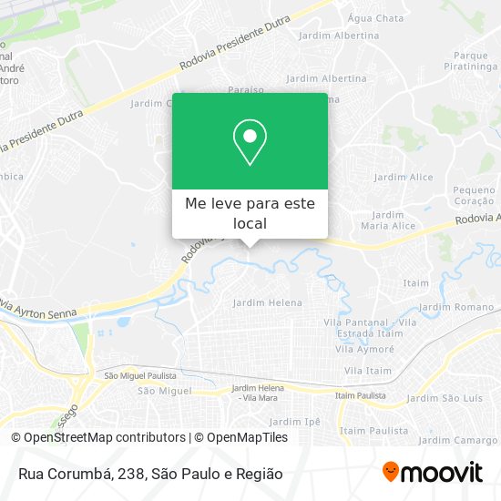 Rua Corumbá, 238 mapa