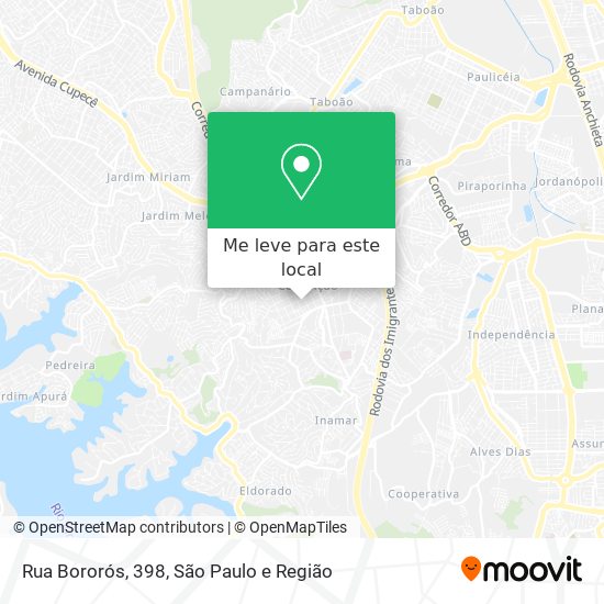 Rua Bororós, 398 mapa