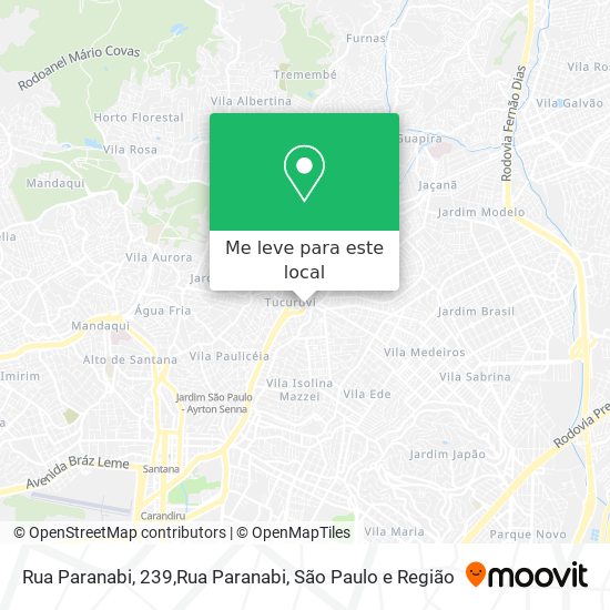 Rua Paranabi, 239,Rua Paranabi mapa