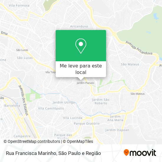 Rua Francisca Marinho mapa