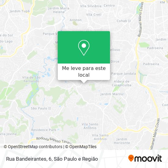 Rua Bandeirantes, 6 mapa