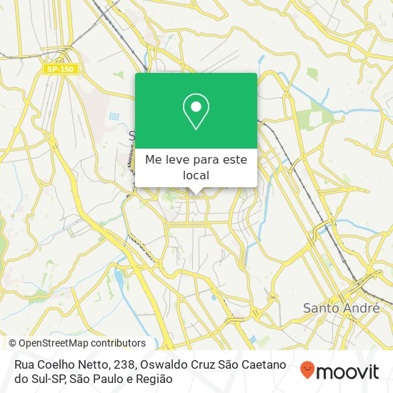 Rua Coelho Netto, 238, Oswaldo Cruz São Caetano do Sul-SP mapa