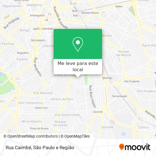 Rua Caimbé mapa