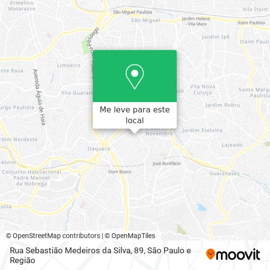 Rua Sebastião Medeiros da Silva, 89 mapa