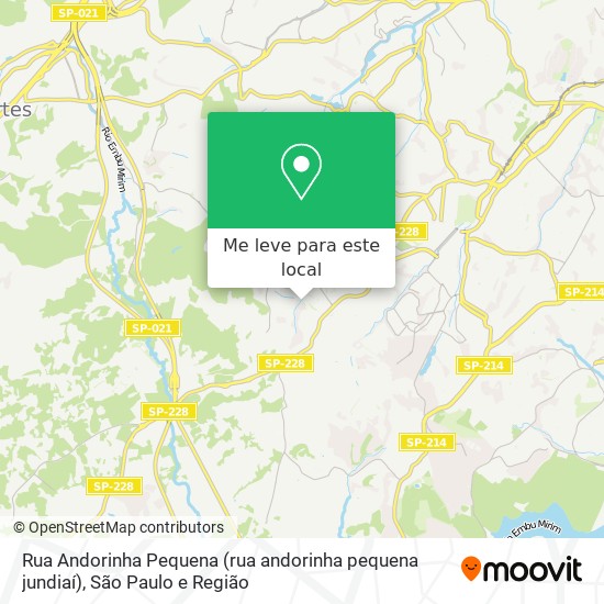 Como chegar até Rua Andorinha Pequena (rua andorinha pequena jundiaí