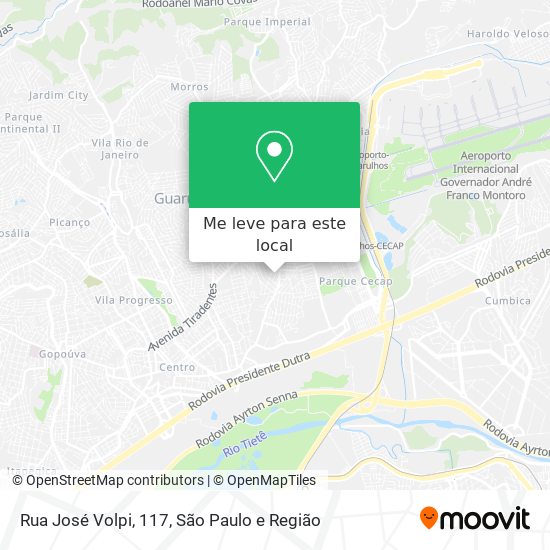 Rua José Volpi, 117 mapa