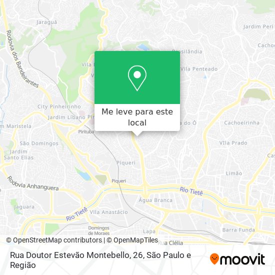 Rua Doutor Estevão Montebello, 26 mapa