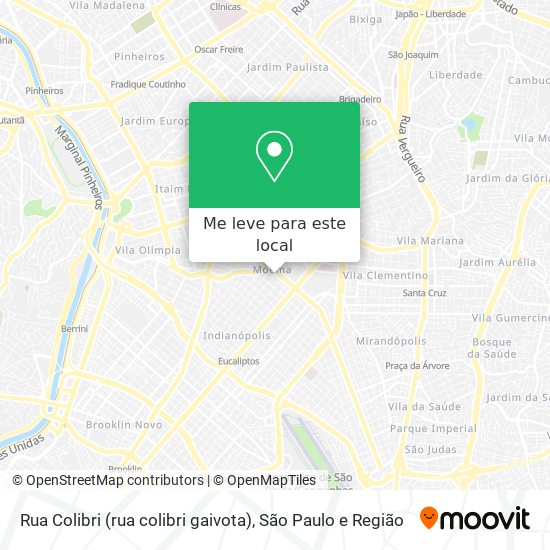 Rua Colibri (rua colibri gaivota) mapa