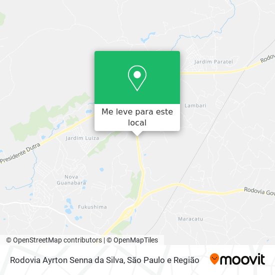 Rodovia Ayrton Senna da Silva mapa
