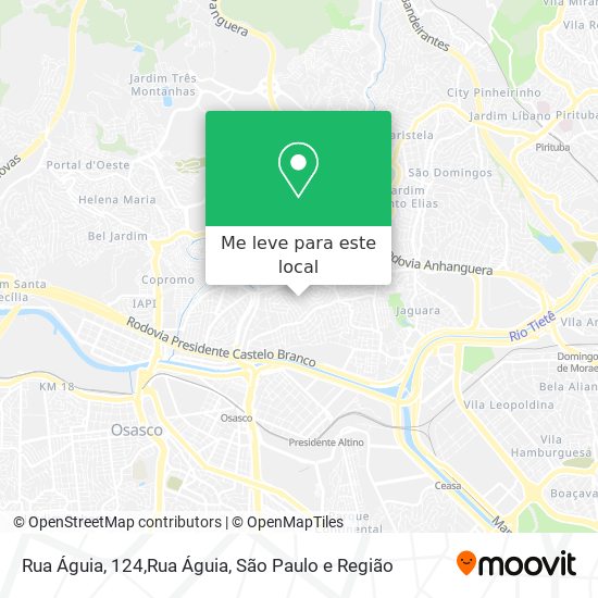 Rua Águia, 124,Rua Águia mapa