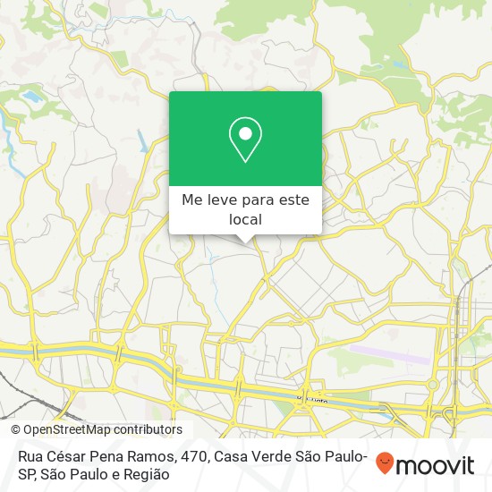 Rua César Pena Ramos, 470, Casa Verde São Paulo-SP mapa