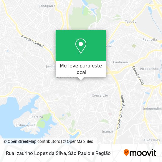 Rua Izaurino Lopez da Silva mapa