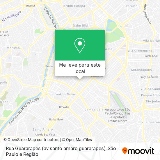 Rua Guararapes (av santo amaro guararapes) mapa