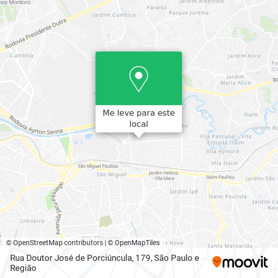 Rua Doutor José de Porciúncula, 179 mapa