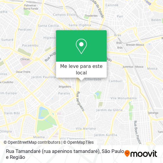 Rua Tamandaré (rua apeninos tamandaré) mapa