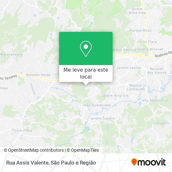 Rua Assis Valente mapa