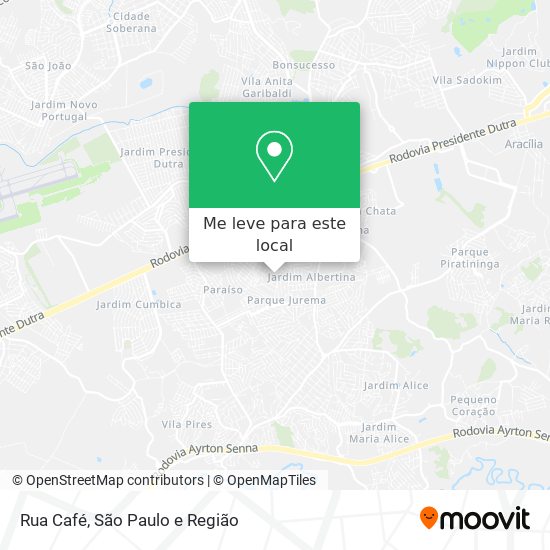 Rua Café mapa