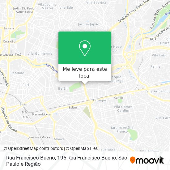 Rua Francisco Bueno, 195,Rua Francisco Bueno mapa