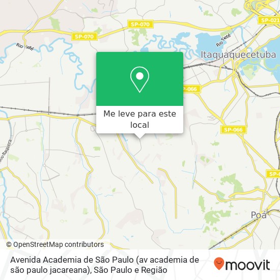 Avenida Academia de São Paulo (av academia de são paulo jacareana), Itaim Paulista São Paulo-SP mapa