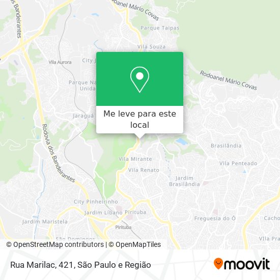 Rua Marilac, 421 mapa