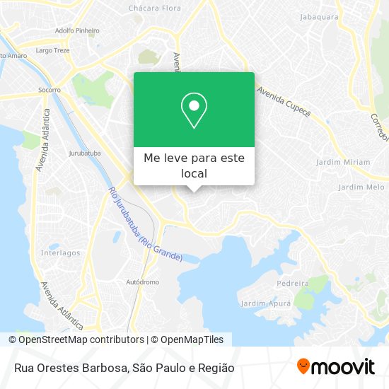 Rua Orestes Barbosa mapa