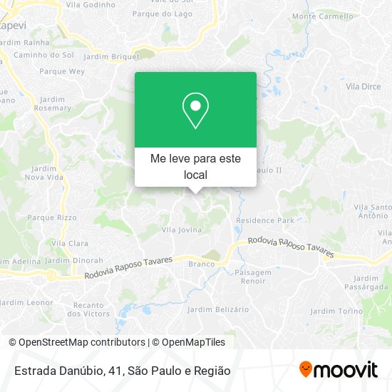 Estrada Danúbio, 41 mapa