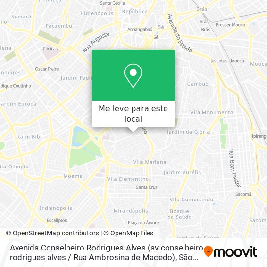 Avenida Conselheiro Rodrigues Alves (av conselheiro rodrigues alves / Rua Ambrosina de Macedo) mapa