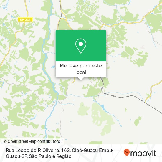 Rua Leopoldo P. Oliveira, 162, Cipó-Guaçu Embu-Guaçu-SP mapa