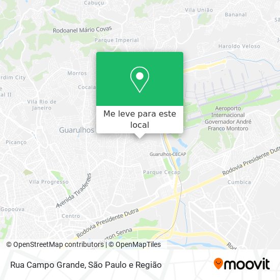 Rua Campo Grande mapa