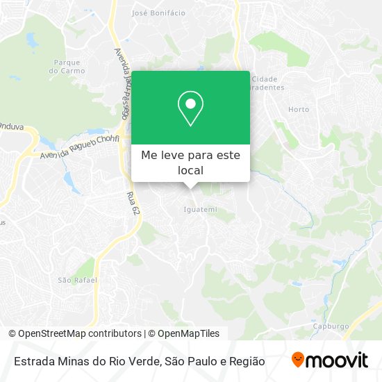 Estrada Minas do Rio Verde mapa