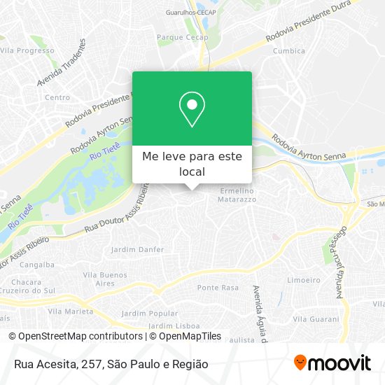 Rua Acesita, 257 mapa