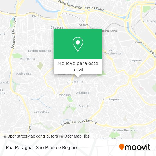 Rua Paraguai mapa
