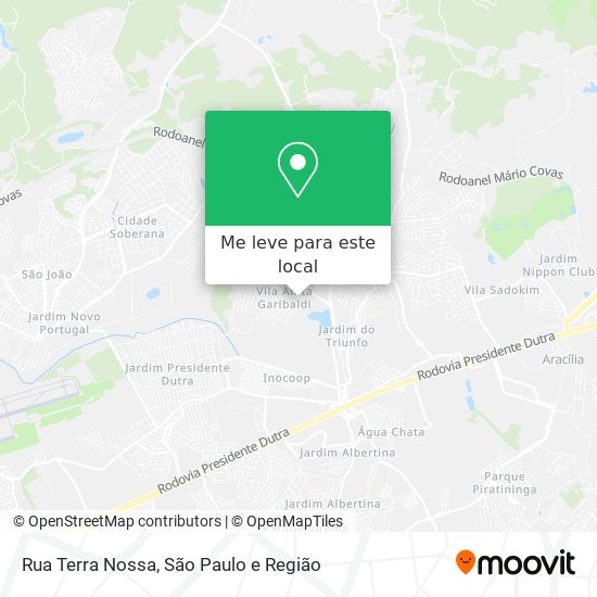 Rua Terra Nossa mapa