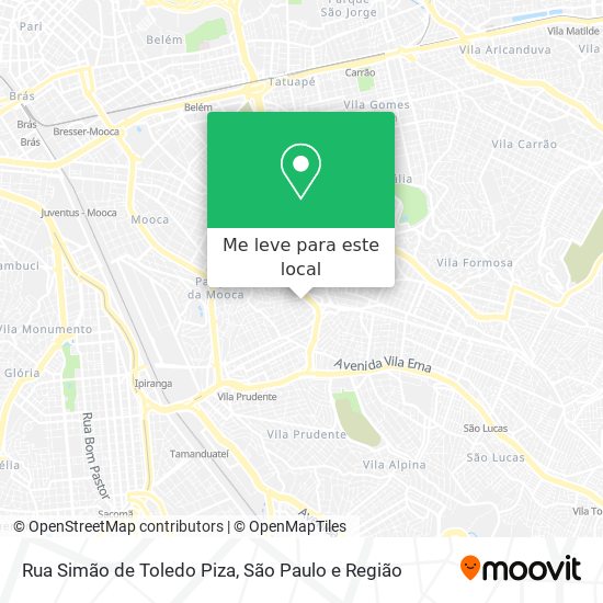 Rua Simão de Toledo Piza mapa