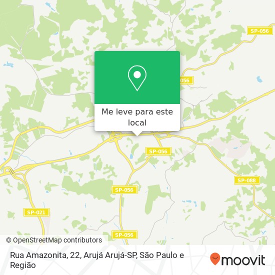 Rua Amazonita, 22, Arujá Arujá-SP mapa