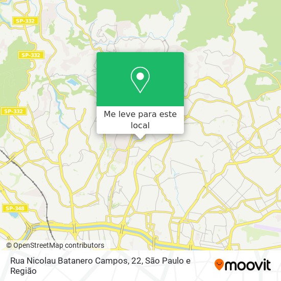 Rua Nicolau Batanero Campos, 22 mapa