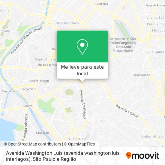 Avenida Washington Luís (avenida washington luís interlagos) mapa