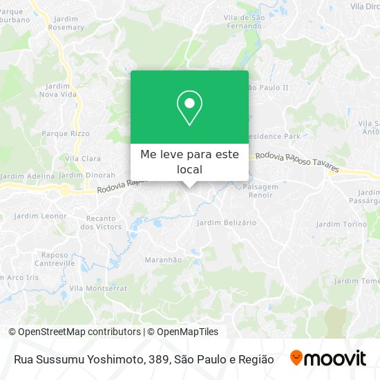 Rua Sussumu Yoshimoto, 389 mapa