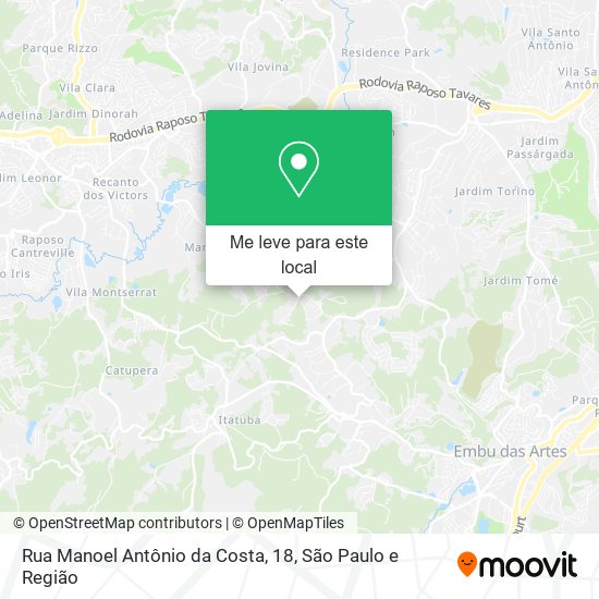 Rua Manoel Antônio da Costa, 18 mapa