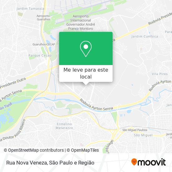 Rua Nova Veneza mapa