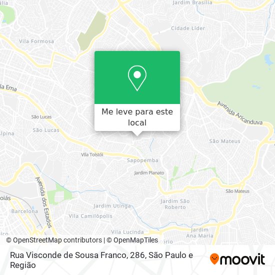 Rua Visconde de Sousa Franco, 286 mapa
