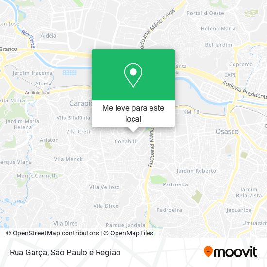 Rua Garça mapa