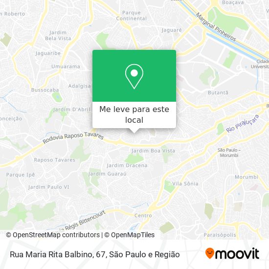 Rua Maria Rita Balbino, 67 mapa