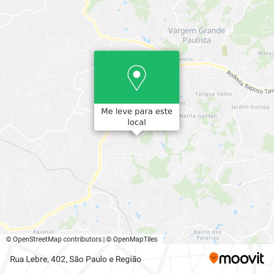 Rua Lebre, 402 mapa