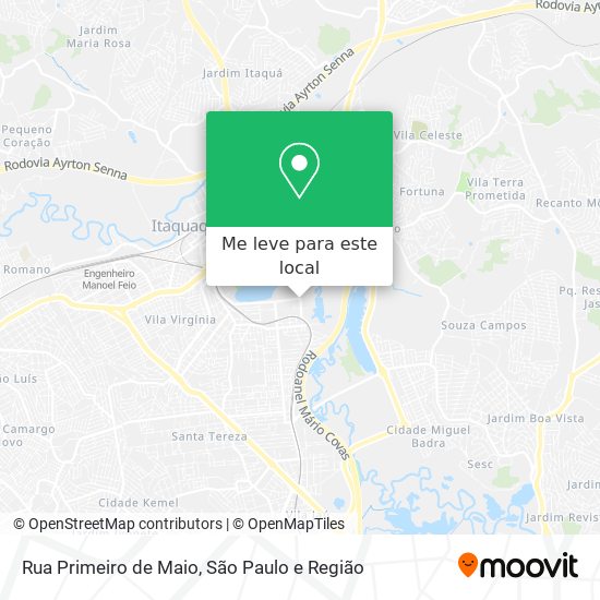 Rua Primeiro de Maio mapa