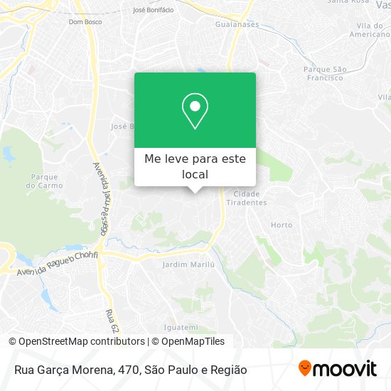 Rua Garça Morena, 470 mapa