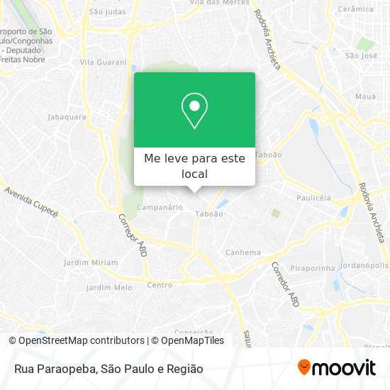 Rua Paraopeba mapa