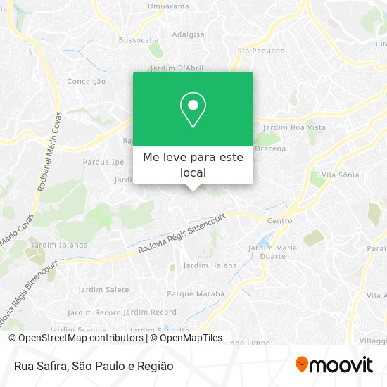 Rua Safira mapa